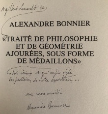  p Portraits en forme de medaillons p p class  i Traite de philosophie i p p i et de geometrie i p p i ajourees sous forme i p p i de medaillons i p p Alexandre Bonnier p 