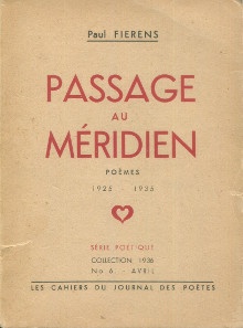  p Passage au meridien Poemes 1925 1935 p p Fierens Paul p 