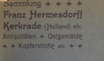 Hermesdorff Franz   Sammlung   1905