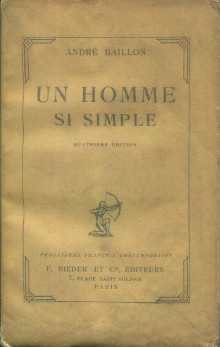  p Un homme si simple p p Baillon Andre p 
