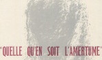 Haultfoeuille René d'   Quelle qu'en soit l'amertume