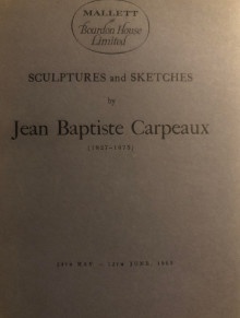  p Jean Baptiste Carpeaux p p i Sculptures and Sketches i p p Mallett at p p Bourdon House Limited p p London 1965 p 