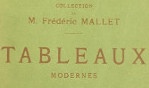 Mallet Frédéric   collection   vente 1920