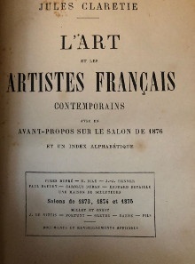 p L art et les artistes francais contemporains p p avec un p p avant propos sur le Salon de 1876 p p Claretie Jules p