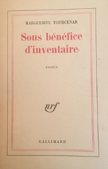  p Sous benefice d inventaire p p Yourcenar Marguerite p 