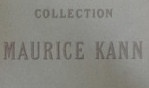 Kann Maurice   Collection   vente 1910