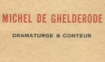 Ghelderode Michel de   Dramaturge et conteur 1938