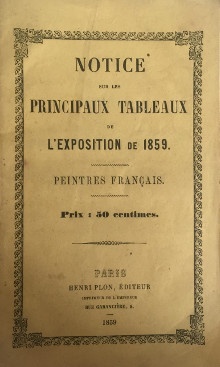  p 1859 p p Notice sur les p p Principaux Tableaux de p p L exposition de 1859 p p Peintres francais p 