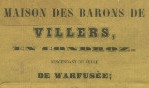 Condroz   Généalogie Barons de Villers   Tervarent 1861