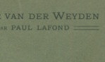 Van der Weyden   Paul Lafond van oest coll grands artistes des pays bas