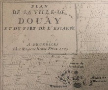  p Plan de la Ville de p p b Douay b p p et du Fort de l Escarpe p p Gravure p 