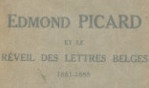 Picard Ed.  le réveil des lettres belges 1881 1888