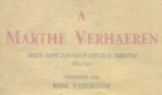verhaeren emile   Lettres à Marthe