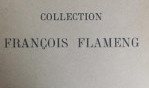 Flameng François   collection   vente 1919