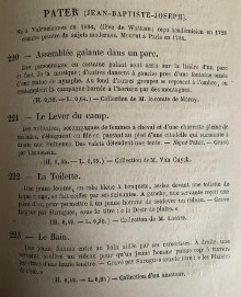 p Philippe Burty p p Tableaux de l Ecole francaise p p principalement du XVIIIe siecle p p 1860 p p tires de p p Collections d Amateurs p p i Deuxieme Exposition i p p et exposes p p au profit de la Caisse de secours des Artistes Peintres Sculpteurs p p Architectes et Dessinateurs p 
