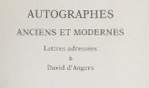 David d'Angers   Lettres   vente drouot 1987