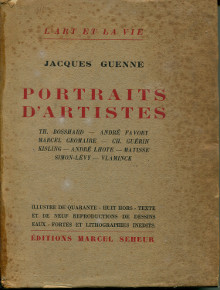 Portraits d artistes Th Bosshard Andre Favory Marcel Gromaire Ch Guerin Kisling Andre Lhote Matisse Simon Levy Vlaminck Guenne Jacques