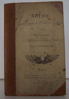 Notice sur le voyage de M Lelorrain en Egypte et observations sur le Zodiaque circulaire de Denderah p Saulnier fils p 