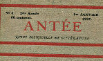 Antée   litt. belge 1907